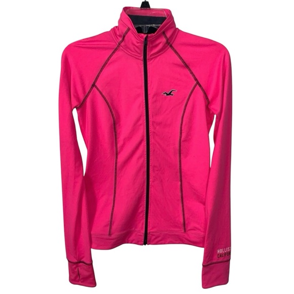 HOLLISTER CALIFORNIA Zip Up Jacket Hot Pink Slim Fit Women’s Size Small - Picture 1 of 12